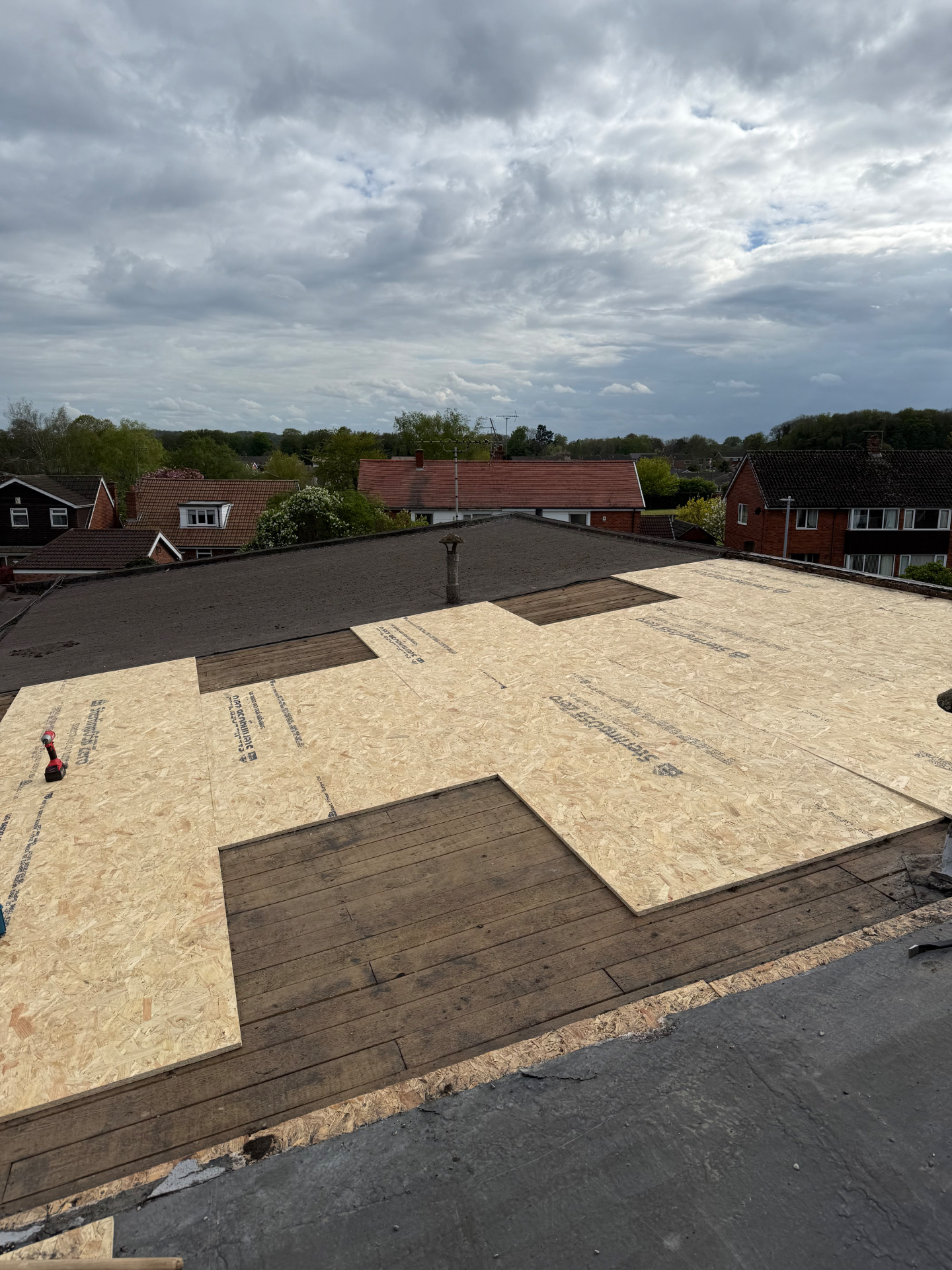 Flat roof re-deck